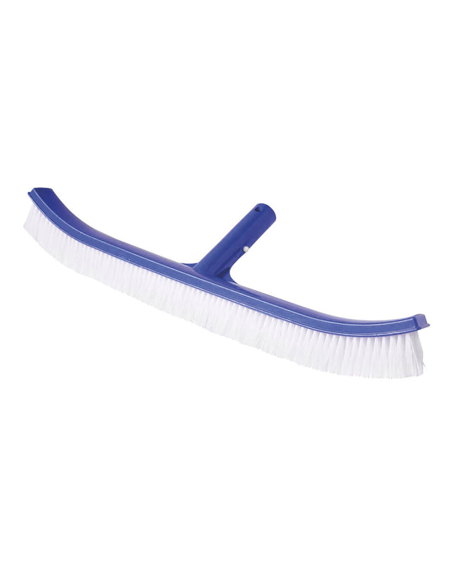Gebogen zwembadborstel van EDM voor tuin, zwembaden en jacuzzi's, 45,5 x 14,5 cm, met zachte borstelharen.