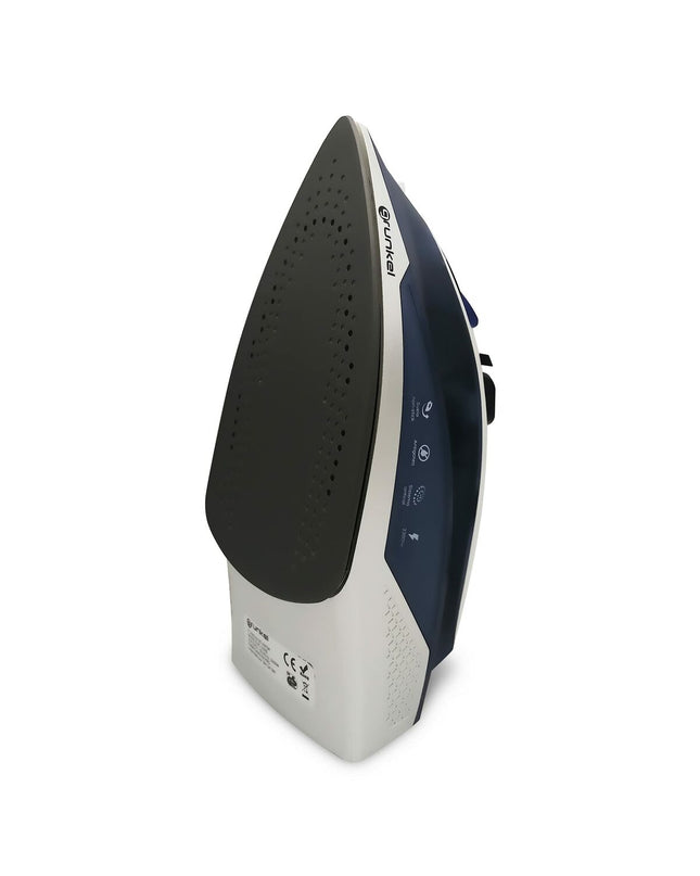 Grunkel PL-22NS steam iron with 2200W power, featuring a sleek design and adjustable steam settings for home ironing.