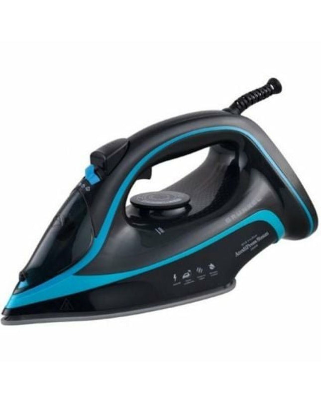 Grunkel PL-3200ANODICED 3200W steam iron with ergonomic handle and water reservoir for home ironing and garment care