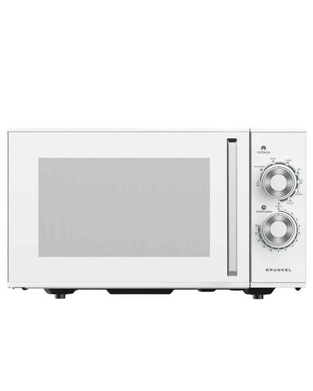 Grunkel white air fryer with 800W power and 25L capacity, compact electric kitchen appliance for healthy frying.