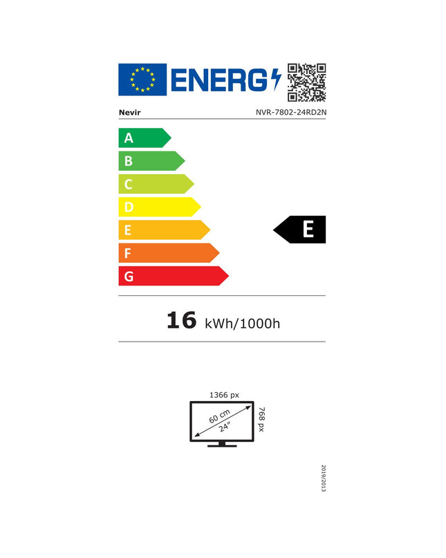 NEVIR 24-inch HD LED Smart TV displaying a colorful home entertainment scene, perfect for video and home cinema.