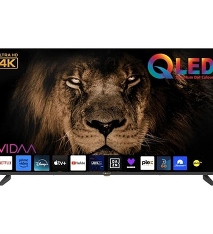 NEVIR 8079 55-inch 4K Ultra HD LED Smart TV with QLED display, Wi-Fi, DVB-T2, and DVB-S2 for home entertainment.