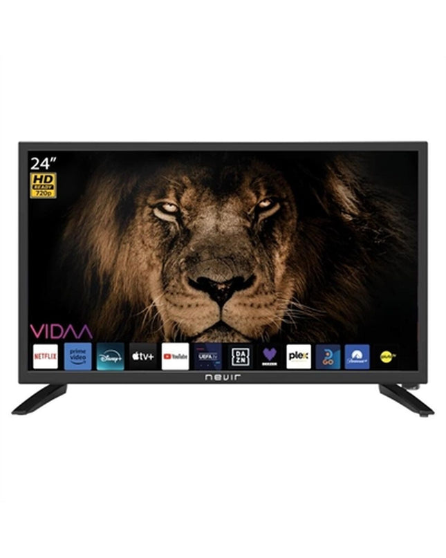 NEVIR 8920 HD 24-inch LED smart TV with WiFi, 60Hz refresh rate, ideal for home entertainment and video streaming.