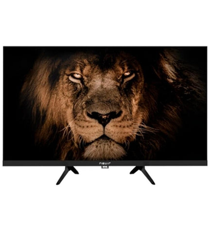 NEVIR 7804 HD 32-inch LED Smart TV with DVB-T2 and DVB-S2 ports, showing a sleek black screen in a modern living room setup.