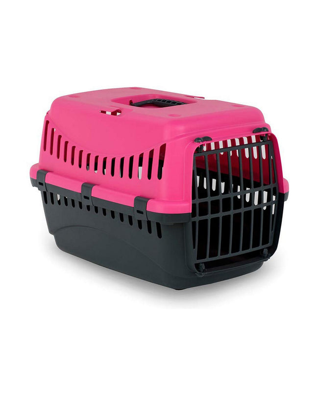 Nayeco Pegaso Plus dog carrier basket in black, 58x38x38 cm, suitable for transporting small to medium-sized dogs.