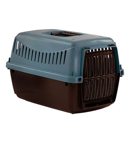 Nayeco Eco Line cat carrier in beige with ventilation holes, measuring 36x26x25 cm, suitable for small cats and pets.