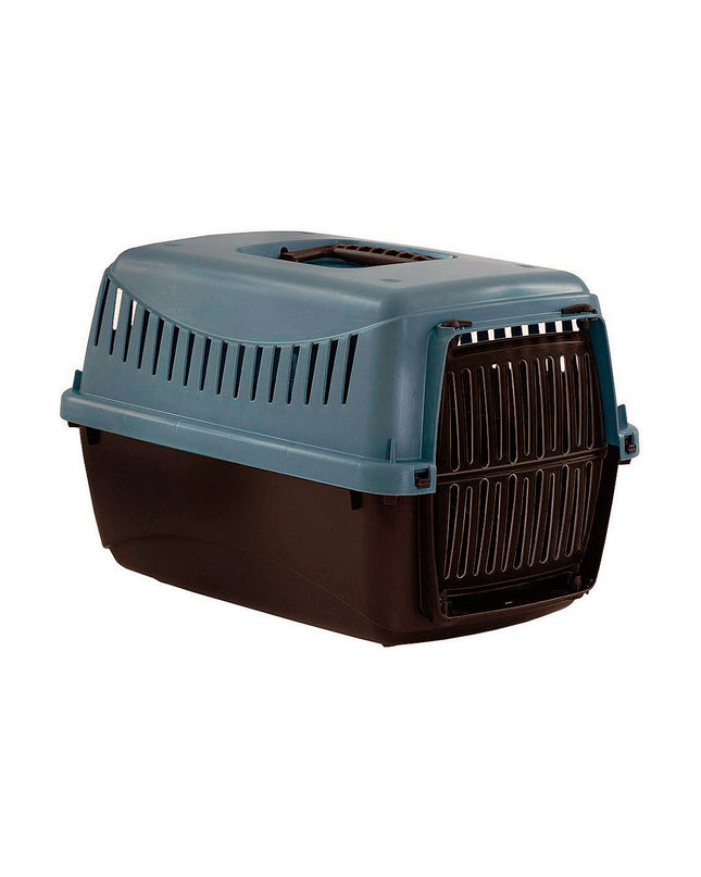 Nayeco Eco Line cat carrier in beige with ventilation holes, measuring 36x26x25 cm, suitable for small cats and pets.