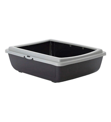 Nayeco Eco Line cat litter box in beige, measuring 48 x 38 x 14 cm, designed for comfortable feline use.
