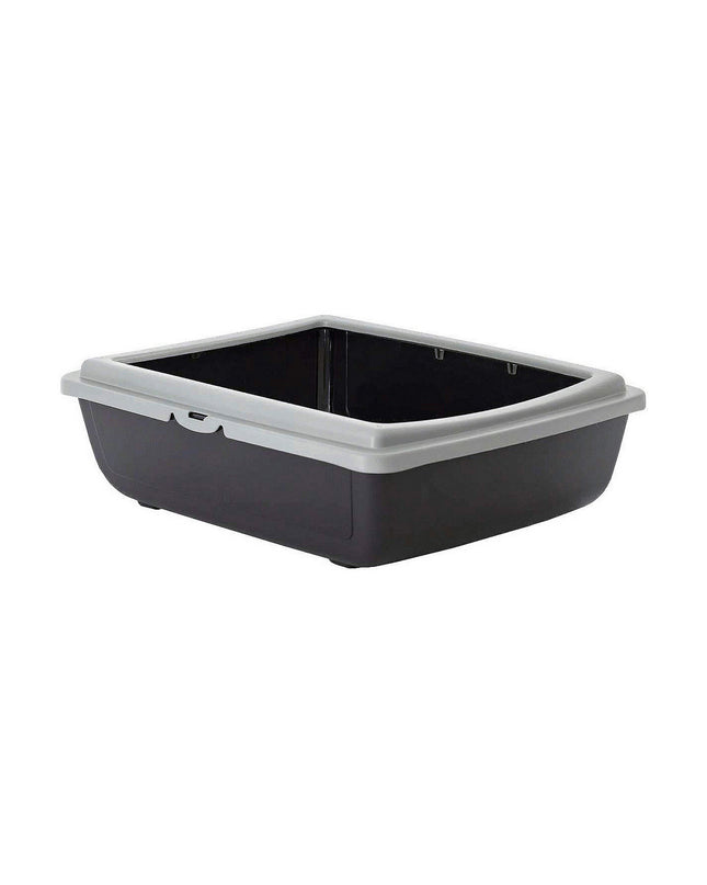 Nayeco Eco Line cat litter box in beige, measuring 48 x 38 x 14 cm, designed for comfortable feline use.