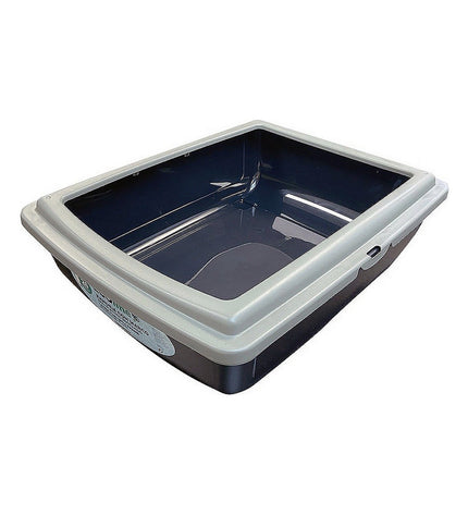 Nayeco Eco Line cat litter box in white with dimensions 48x38x14 cm, made of eco-friendly materials for clean feline habits.
