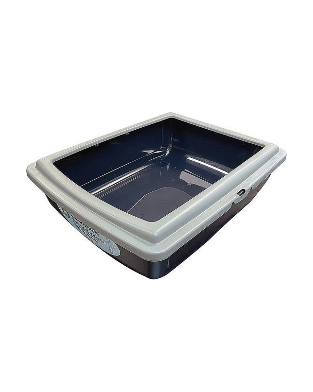 Nayeco Eco Line cat litter box in white with dimensions 48x38x14 cm, made of eco-friendly materials for clean feline habits.