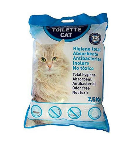 Nayeco kattenbakvulling voor katten, wit en granulair, ideaal voor het absorberen van vocht en geurtjes in kattenbakken.
