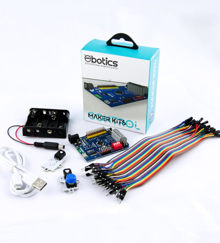 Ebotics Robotica Kit Maker Control electronic toy with colorful components and robotic parts for creative building and programming.