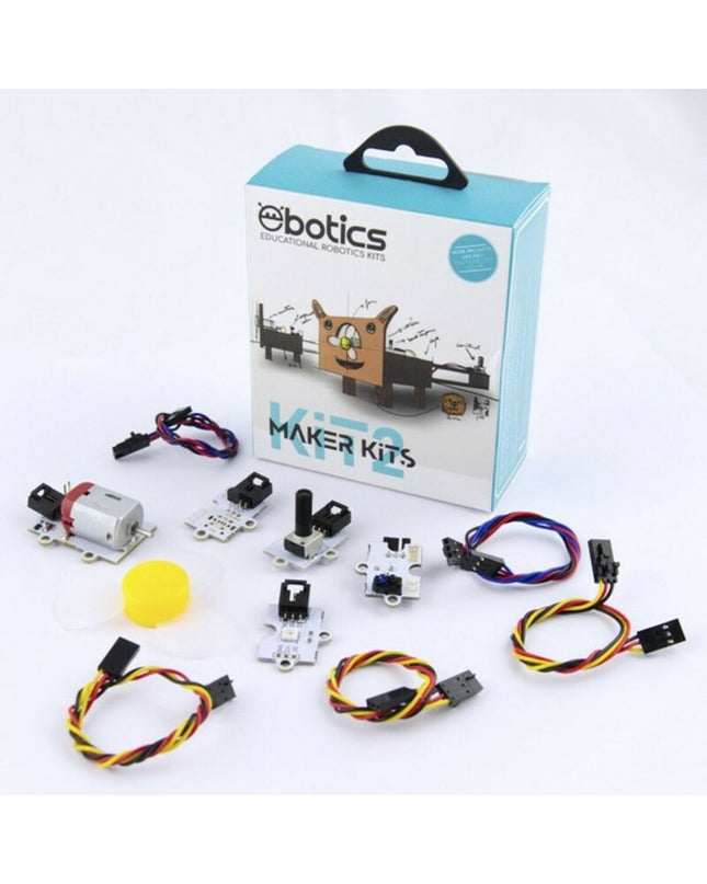 Ebotics Robotica Kit Maker 2 electronic toy with colorful components and robotic parts for creative STEM play.