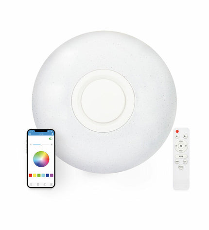 KSIX Rainbow 30W LED ceiling lamp for bathroom, stylish huis en koken lighting with colorful rainbow design.