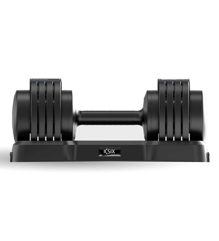 KSIX Q235 black dumbbells for fitness, 11 kg, suitable for strength training and outdoor workout routines.