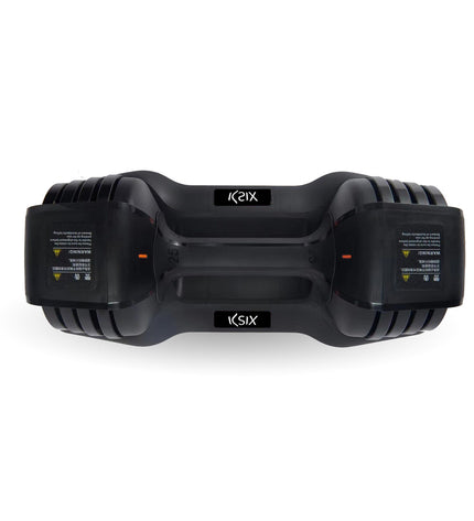 KSIX Q235 black 11kg dumbbells for fitness and outdoor exercise, featuring sturdy handles and a sleek black finish.