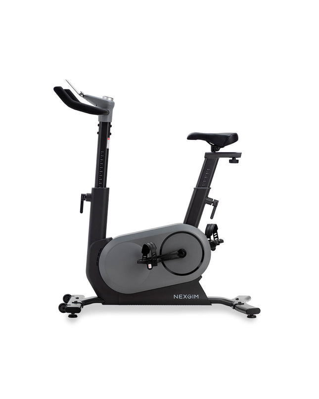 Refurbished Nexgim QB-C01 stationary exercise bike with Bluetooth 5.0, designed for fitness and outdoor training.