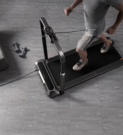 Refurbished Xiaomi R2 treadmill for fitness and outdoor sports, showing the sleek running surface and control panel.