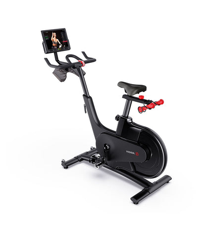 Yesoul Professional V1 stationary exercise bike with Bluetooth 5.0, refurbished, featuring a sleek design for fitness and outdoor training.