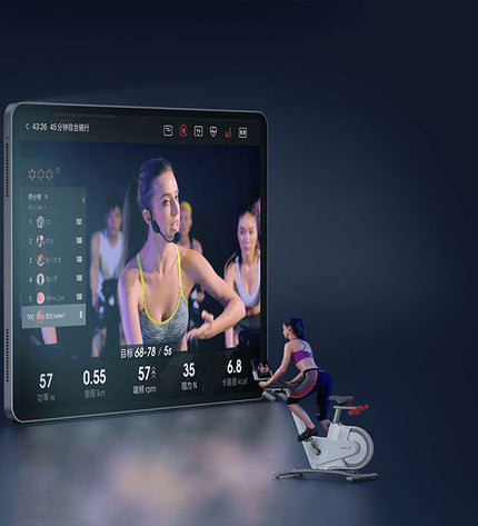 Yesoul Professional V1 stationary bike with digital display and Bluetooth 5.0 for fitness and outdoor cycling training.