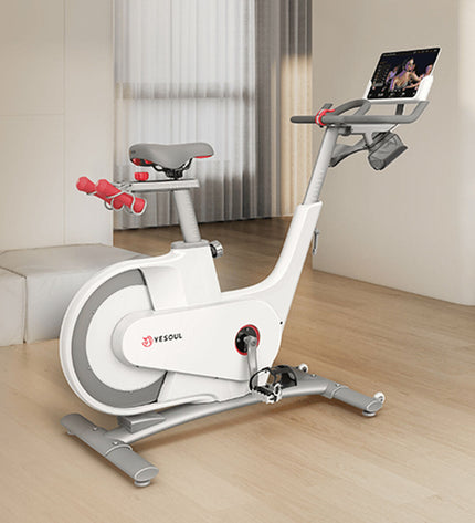 Yesoul V1 stationary exercise bike with Bluetooth 5.0 for fitness and outdoor training, refurbished model, sleek design.