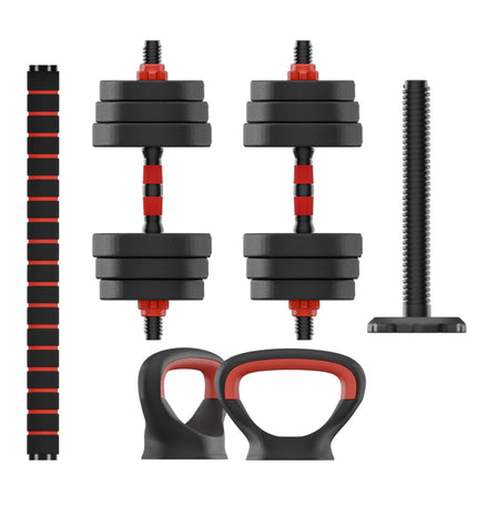 KSIX 20 kg dumbbells for fitness and outdoor workouts, with black handles and weight plates, ideal for strength training.