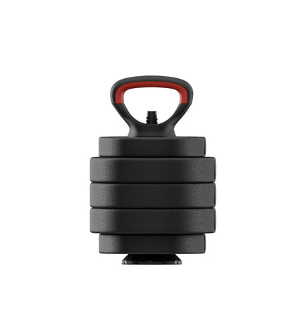 KSIX black 20 kg kettlebell and weight set with 19 pieces for fitness and outdoor strength training.