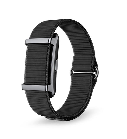 Black KSIX Vitalis activity armband with 175mAh battery for sports and outdoor use, electronic fitness accessory.