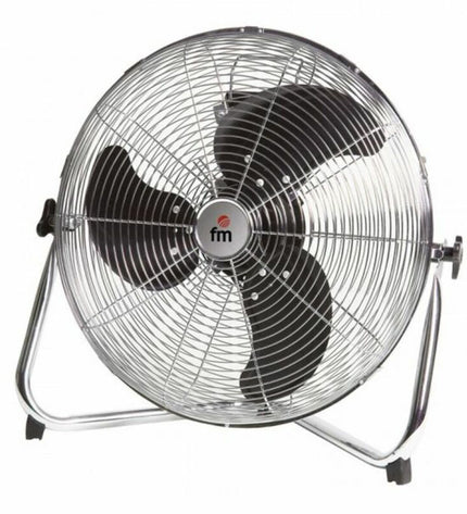 Grupo FM Vloerventilator F-45 140W metaal, draagbare vloerventilator for home cooling, with metal blades and control panel.