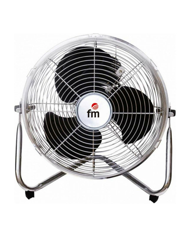 Grupo FM Vloerventilator F30 30cm black portable fan with 55W motor for home cooling and ventilation.