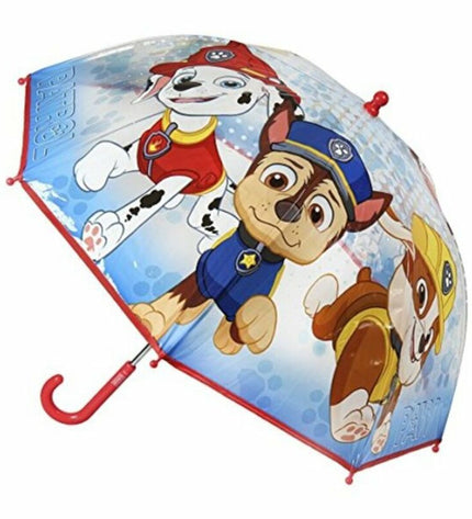Blue BigBuy Carnival umbrella, compact travel bagage umbrella with a vibrant blue canopy, lightweight and foldable.