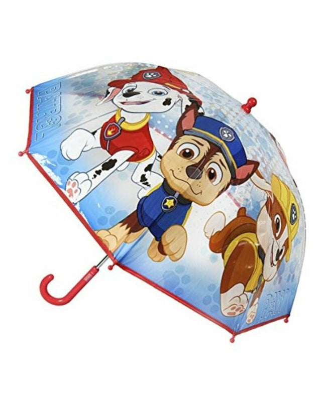 Blue BigBuy Carnival umbrella, compact travel bagage umbrella with a vibrant blue canopy, lightweight and foldable.