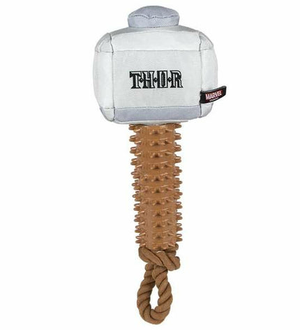 Gray The Avengers dog chew toy made of durable material, measuring 13x10x40 cm, designed for canine entertainment and chewing.