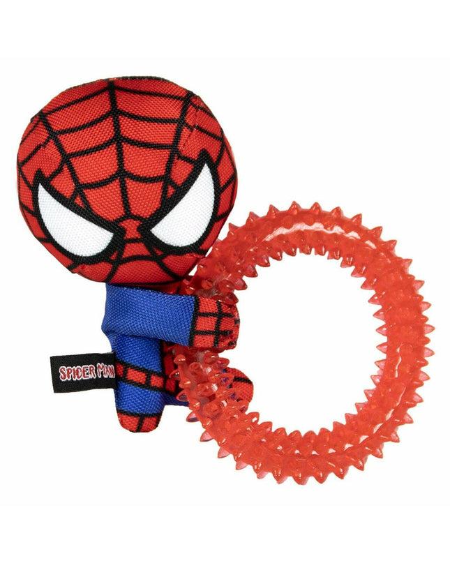 Red Spider-Man dog chew toys, 7x12.5x18.5 cm, set of 4, made for dogs, featuring Spider-Man design and durable material.