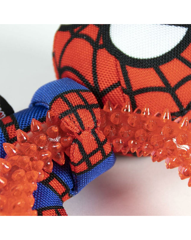 Red Spider-Man dog chew toys, 7x12.5x18.5 cm, set of 4, durable dog toys made by Spider-Man for playful pups.