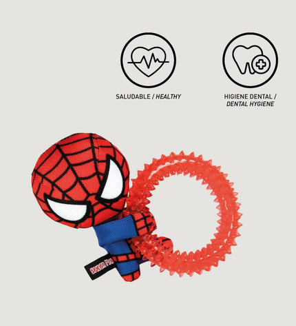 Spider-Man red dog chew toys, 7x12.5x18.5 cm, set of 4, durable dog toys for chewing and play, suitable for all dog sizes