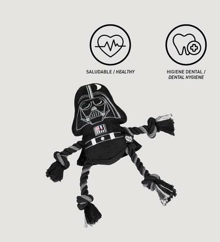 Set of four Star Wars black dog toys, 5x13x26 cm, made for dogs, featuring Star Wars-themed designs in durable material.