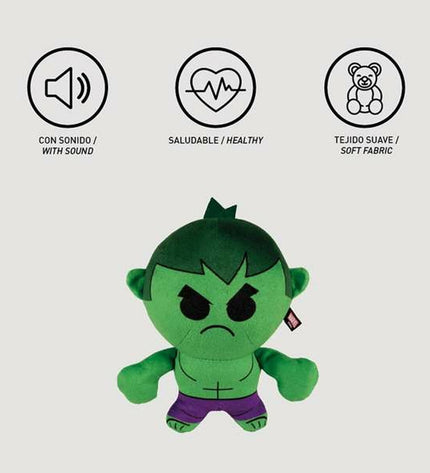 The Avengers dog toy featuring a plush superhero character, designed for dogs, with vibrant colors and detailed costume.