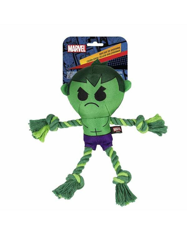 Set of four green Avengers dog toys, 8x13x26 cm, made of durable materials for dogs to chew and play.