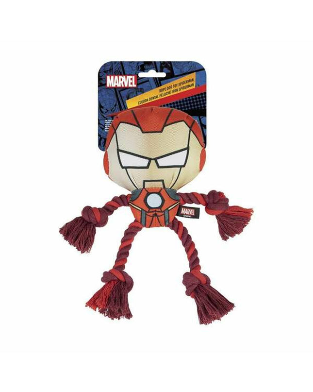 Red Avengers dog toy shaped like an animal, measuring 13x11x18 cm, made of durable material for dogs.