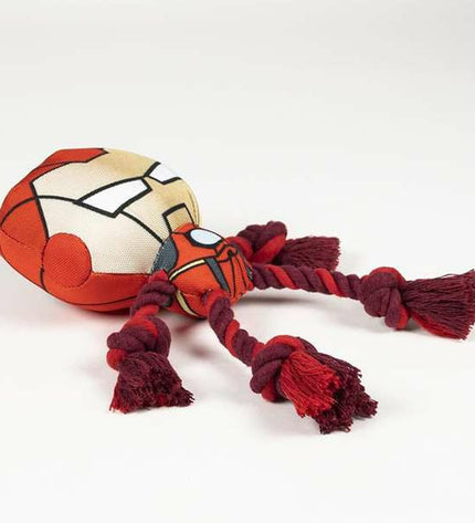 Red Avengers dog toy, soft plush animal for dogs, measuring 13x11x18 cm, from The Avengers brand.