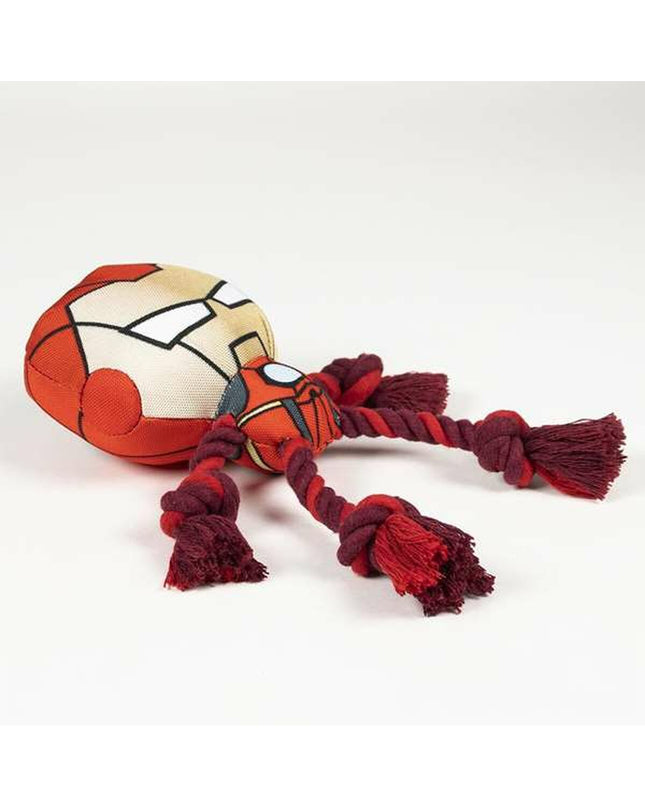 Red Avengers dog toy, soft plush animal for dogs, measuring 13x11x18 cm, from The Avengers brand.