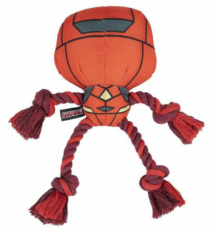 Red Avengers dog toy with animal shape, measuring 13x11x18 cm, made of durable materials for playful pets.
