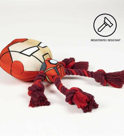 Red The Avengers dog toy, 13x11x18 cm, made of durable material, designed for canine play and entertainment.