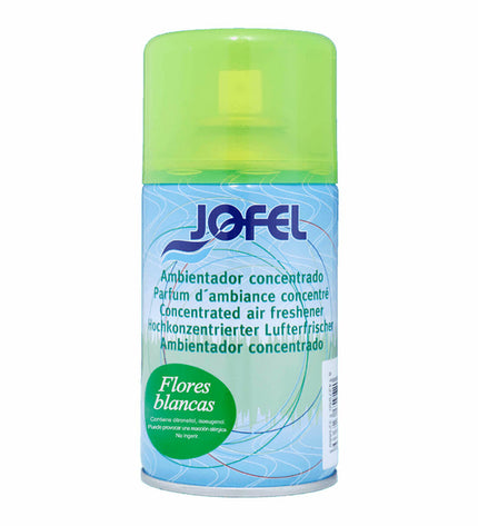 Jofel 250 ml witte bloemen luchtverfrisser for home and kitchen, natural floral scent in a decorative spray bottle