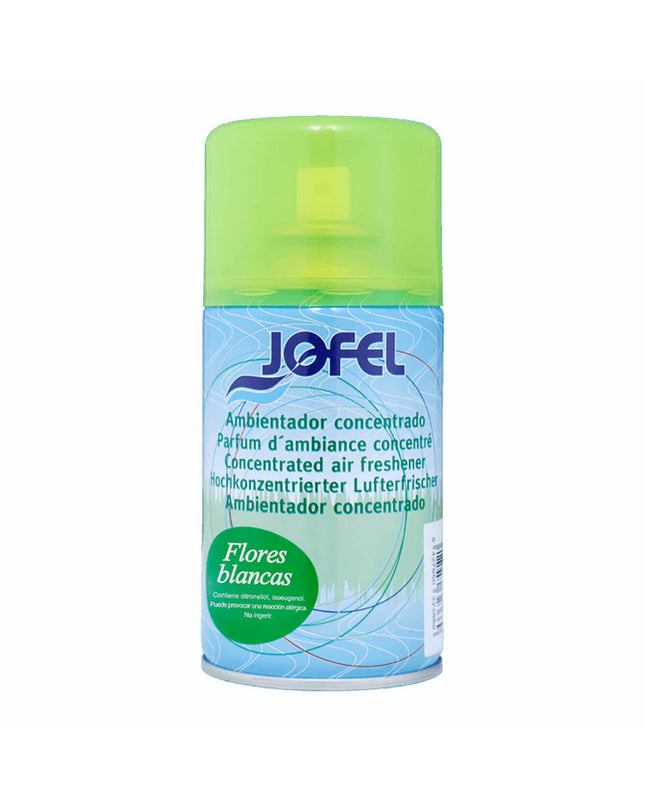 Jofel 250 ml witte bloemen luchtverfrisser for home and kitchen, natural floral scent in a decorative spray bottle