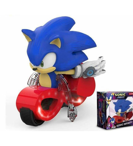 Sonic remote-controlled toy vehicle, size 25x15x25 cm, designed for gaming and play, with vibrant colors and detailed features.