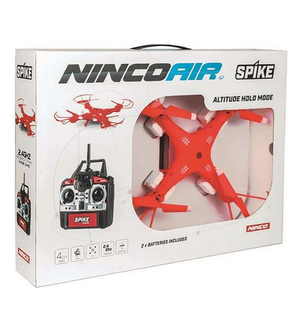 Ninco Ninko Air Spike remote-controlled drone toy with colorful design and controller, suitable for indoor and outdoor play.