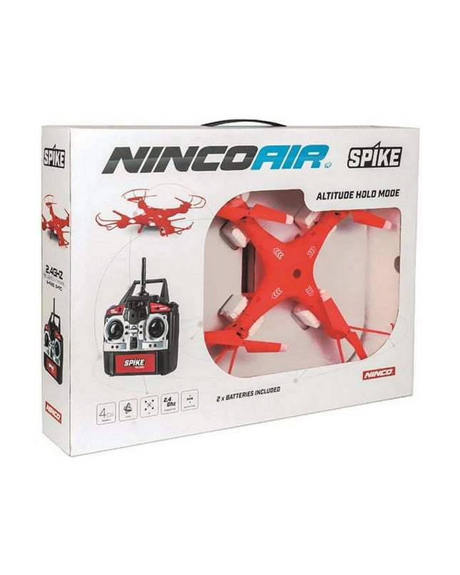 Ninco Ninko Air Spike remote-controlled drone toy with colorful design and controller, suitable for indoor and outdoor play.